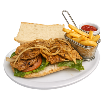 Pan con Bistec de cerdo